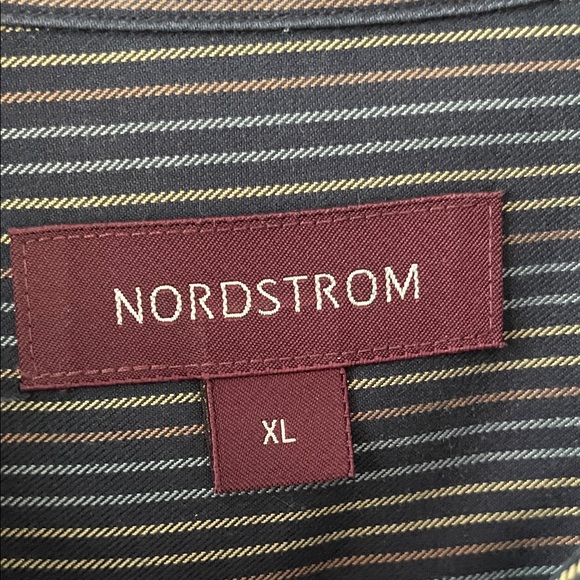 Nordstrom Men's Navy Pinstripe Shirt - Picture 3 of 7